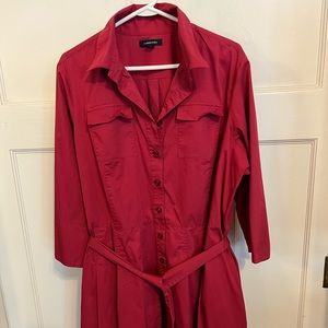 Lands End red shirt dress, size 22W